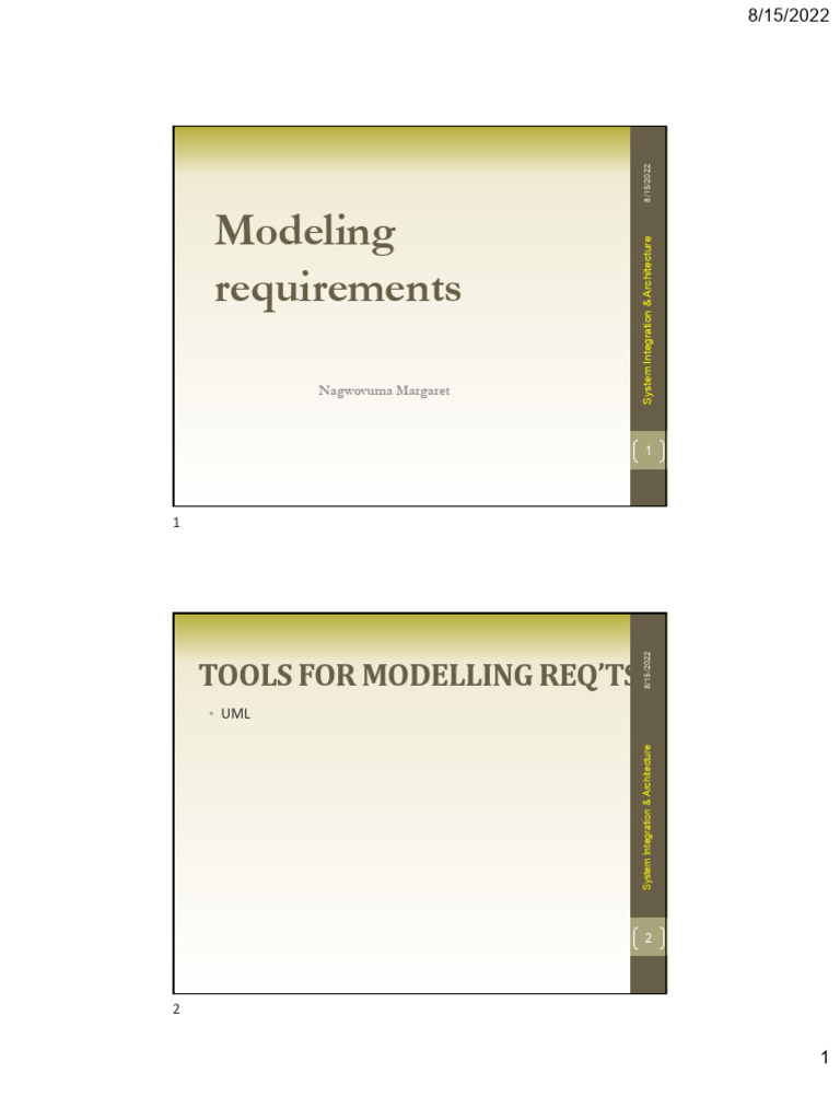 UML Tools for Requirement Modeling | PDF | Unified Modeling Language ...
