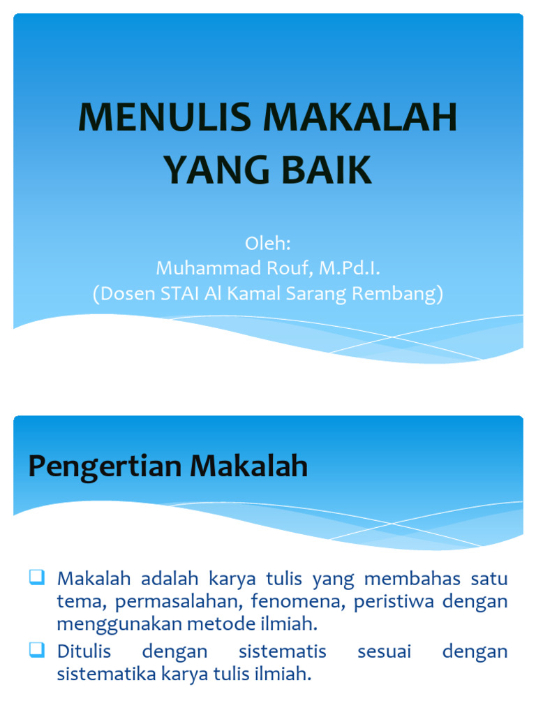 Panduan Menulis Makalah Ilmiah | PDF