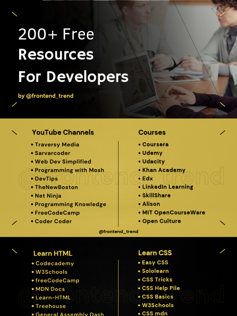 200+Free+Resources+by+@Frontend Trend | PDF | Software Development ...