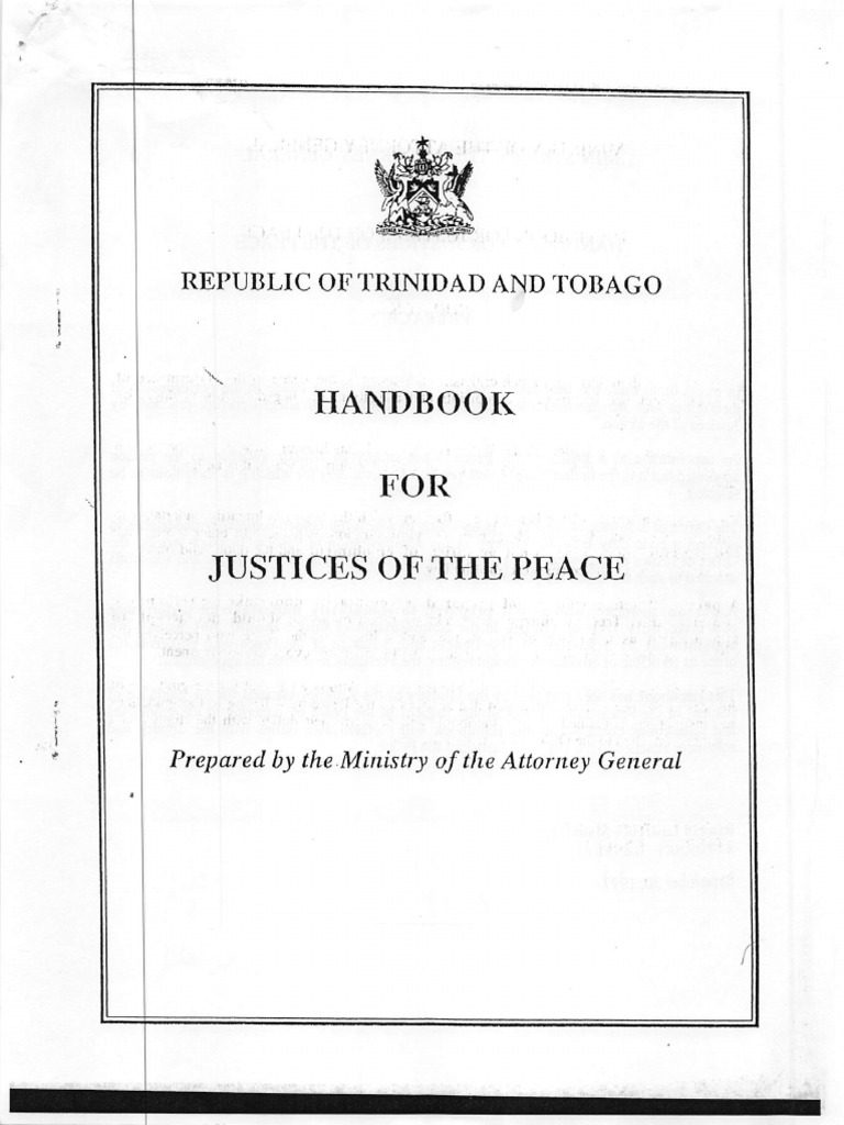 Handbook For Justice of The Peace - 1 | PDF