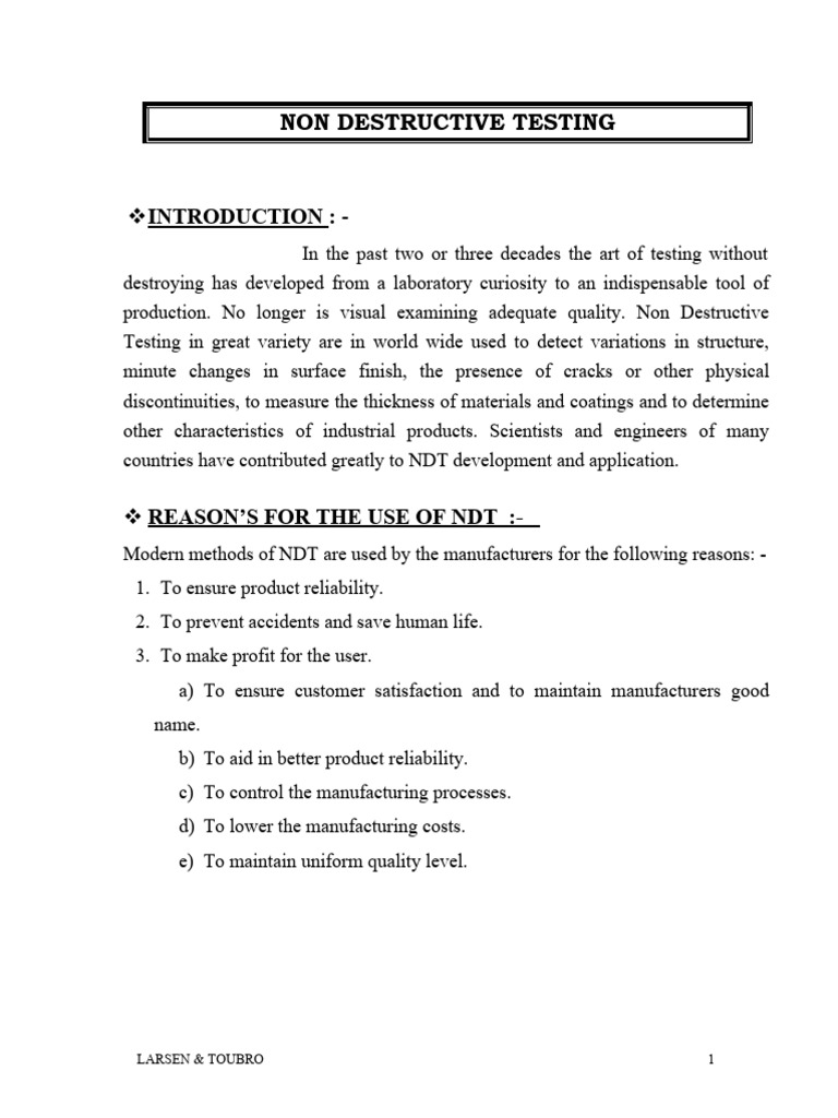 NDT Testing | PDF | Radiography | Nondestructive Testing