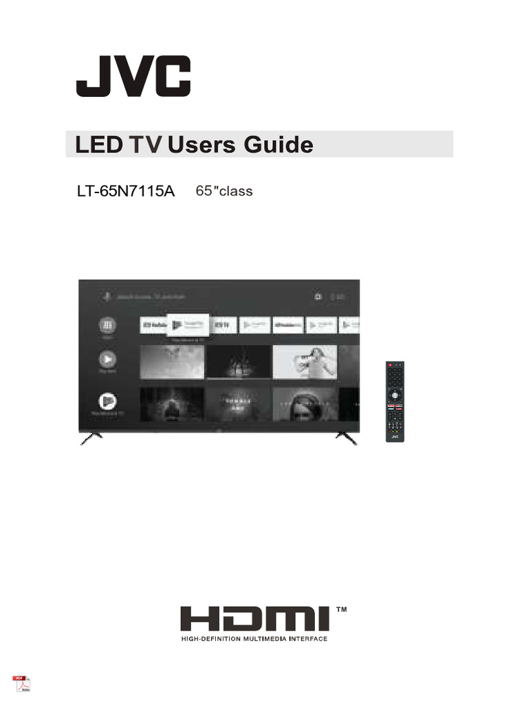 JVC 65" TV | PDF | Google Play | Menu (Computing)