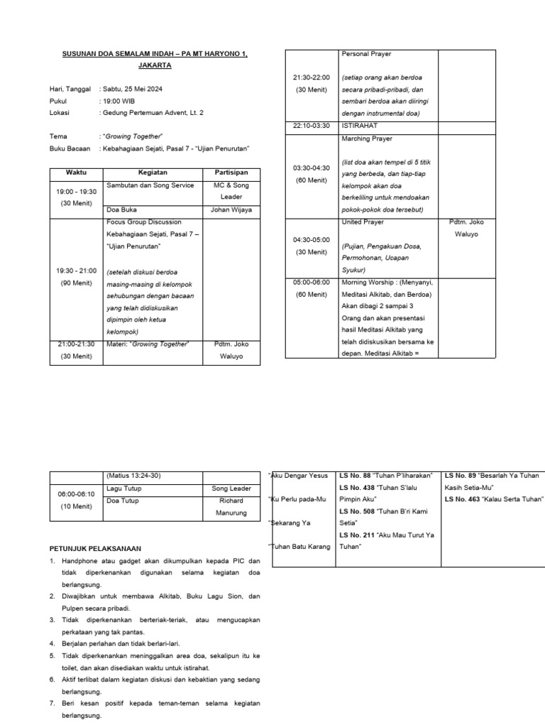 Rundown doa semalam indah pa 2024 pdf