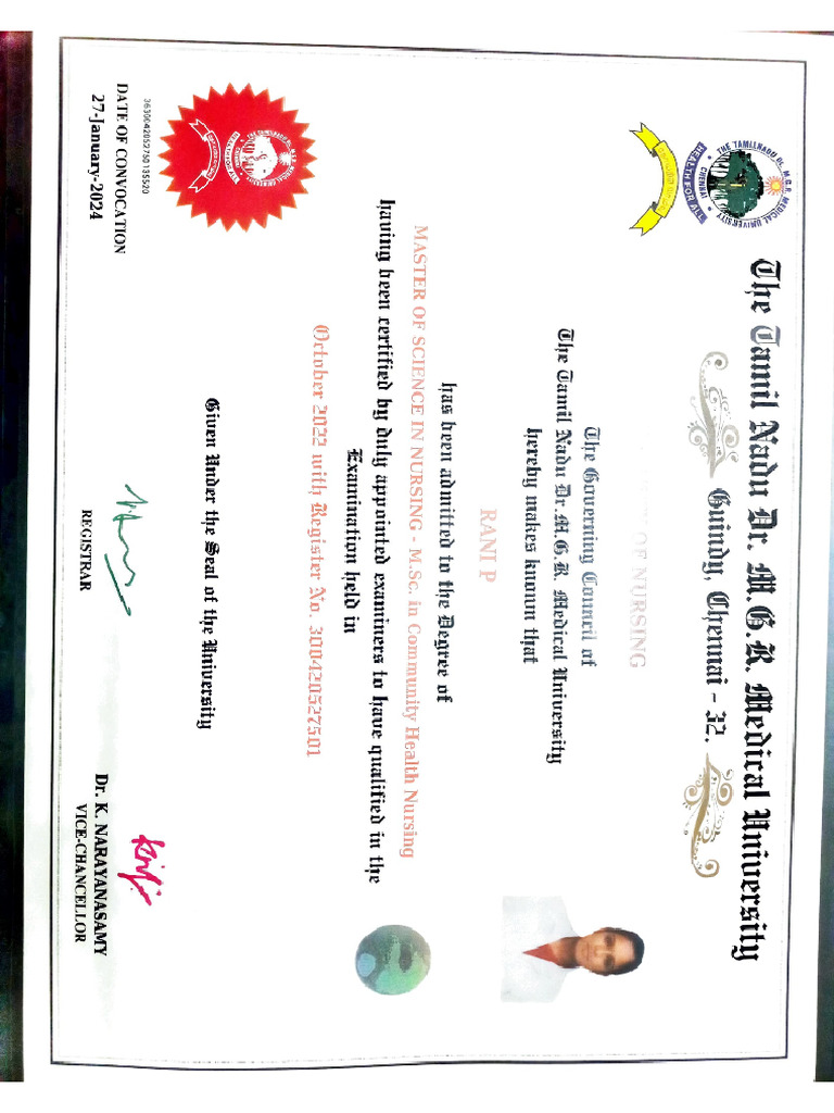 Degree Certificate Mrs Rani | PDF