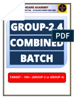 TNPSC GROUP 2,2A,4 COMBINED BATCH STUDY PLAN