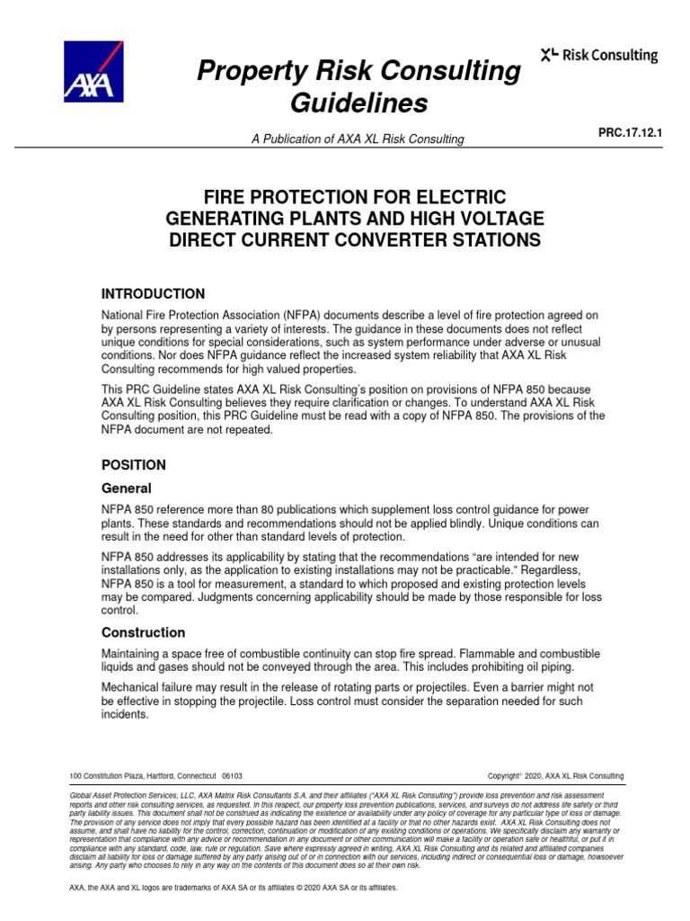 Axa Grouped Cables Electrical Equipment FP Requiremnt | PDF | Fire ...