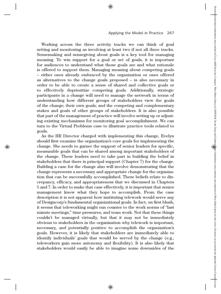 Change Management Pdf Goal Communication