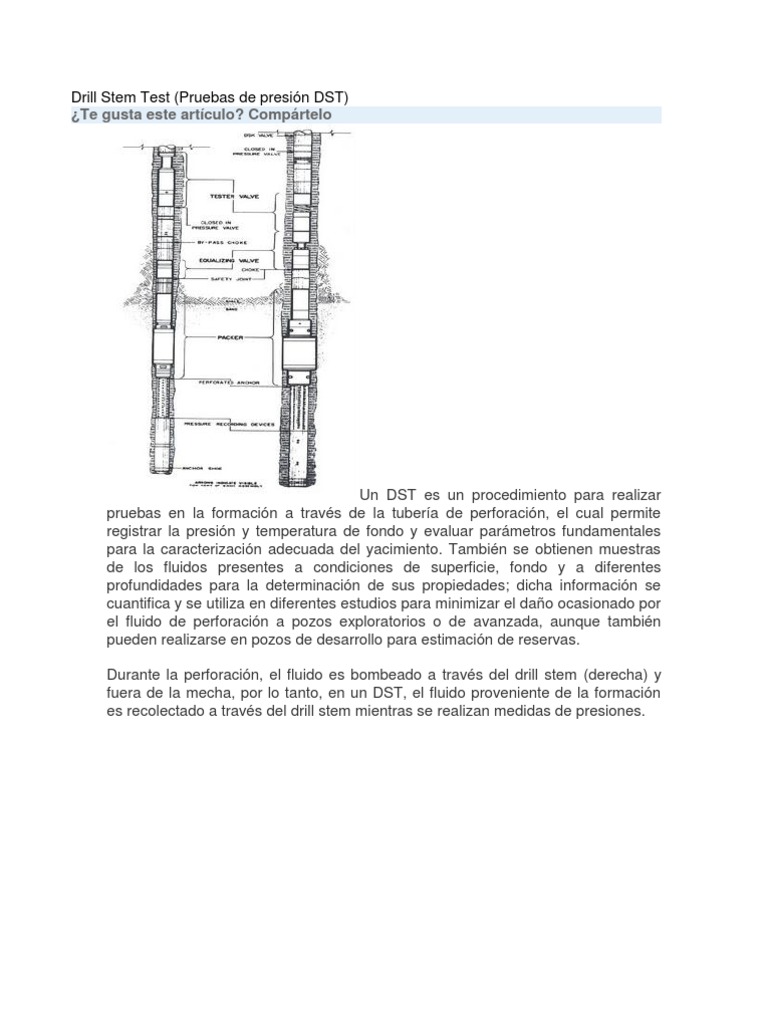 Drill Stem Test Permeabilidad (Ciencias de la tierra) Presión