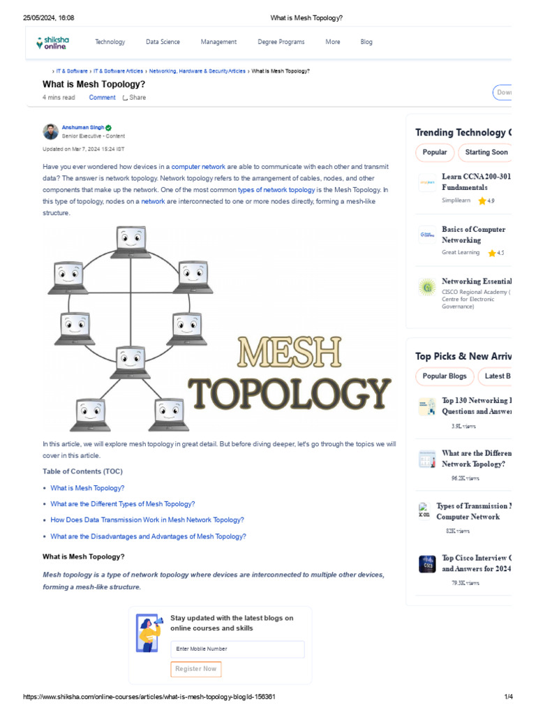 WHAT IS MESH TOPOLOGY IN COMPUTER SCIENCE intelligence overview
