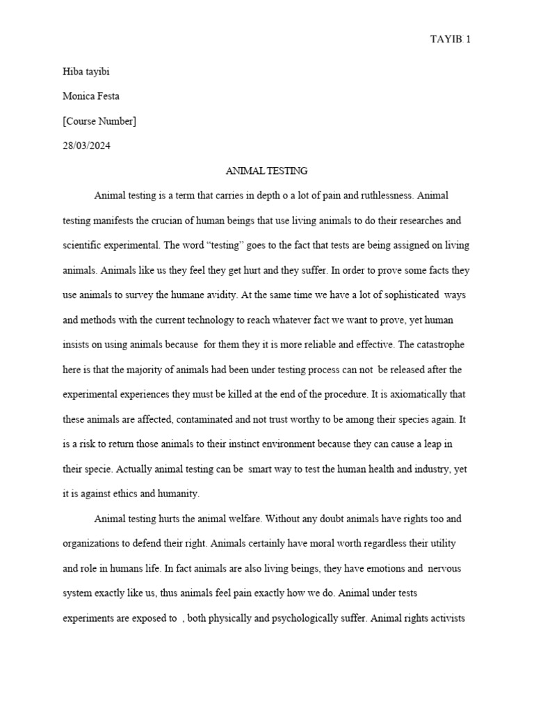 animal testing | PDF | Animal Testing | Experiment