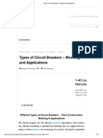 Types of Circuit Breakers - Working and Applications