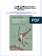 PDF of Akademik Aklin Elestirisi Pascalca Dusunme Cabalari 2Nd Edition Pierre Bourdieu Full Chapter Ebook