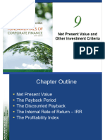 Chapter 8 (P1) - Net Present Value and Other Investment Criteria (S202)