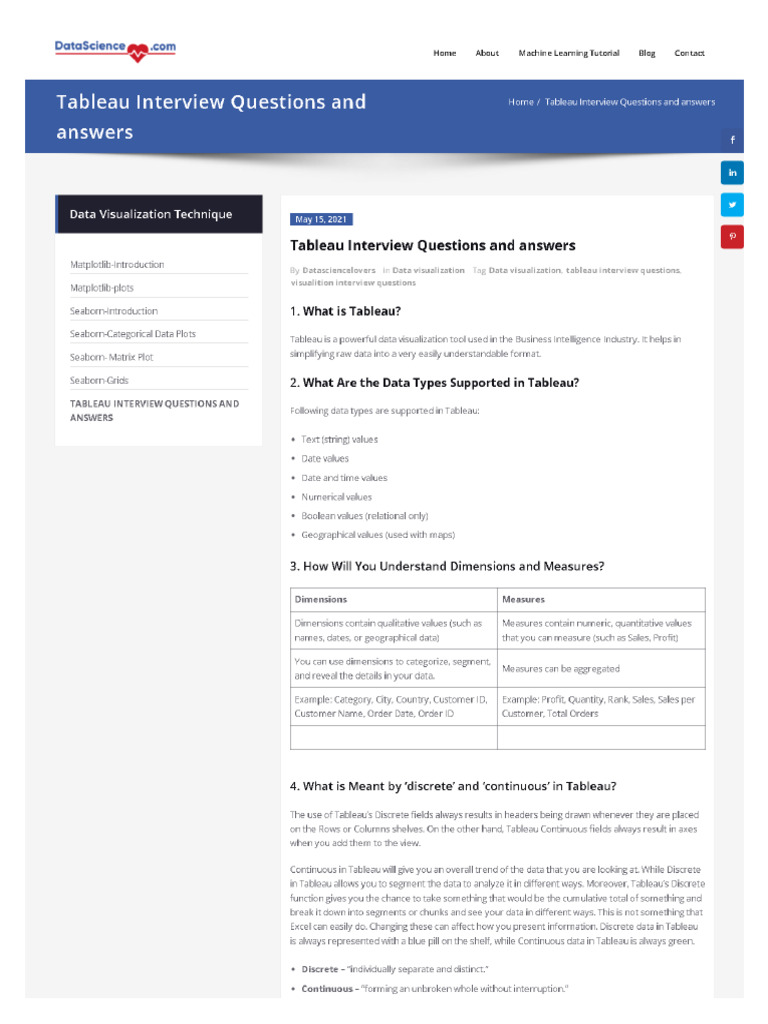 Screencapture Datasciencelovers Data Visualization Tableau Interview ...