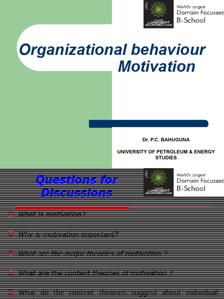 Understanding Motivation Theories in Organizations | PDF | Motivational ...