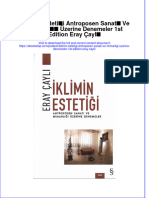 PDF of Iklimin Estetigi Antroposen Sanati Ve Mimarligi Uzerine Denemeler 1St Edition Eray Cayli Full Chapter Ebook