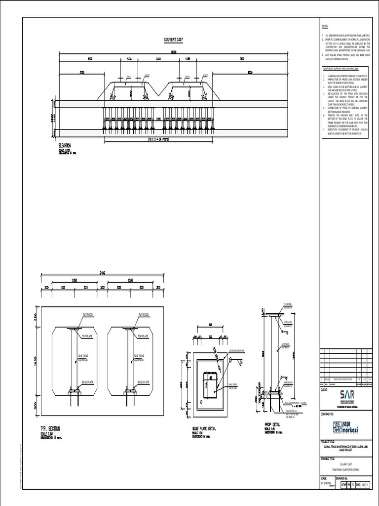Culvert C407 Temporary Support Details | PDF | Structural Engineering ...