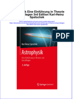 full download Astrophysik Eine Einfuhrung In Theorie Und Grundlagen 3Rd Edition Karl Heinz Spatschek online full chapter pdf 