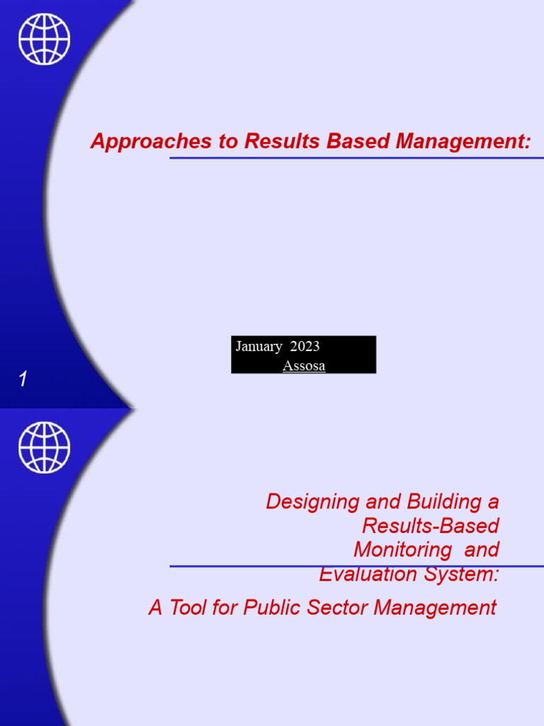 Results-Based Monitoring & Evaluation Guide | PDF | Evaluation