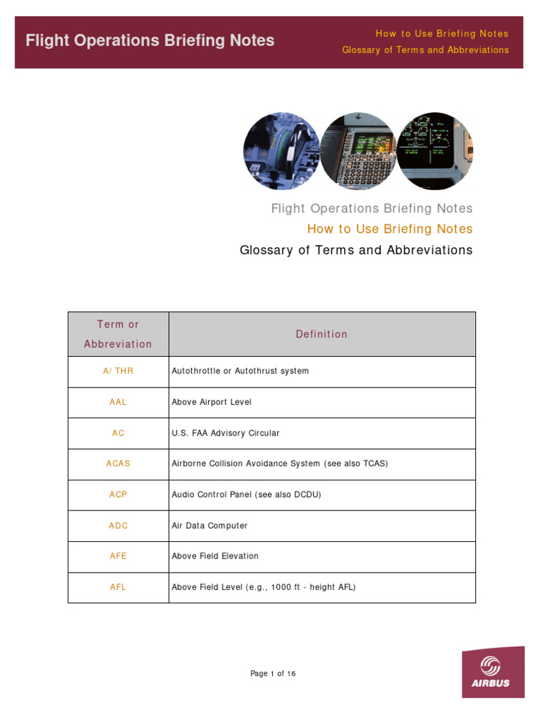 Flight Operations Briefing Notes Guide | PDF | Instrument Flight Rules ...