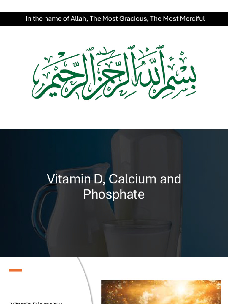 Vitamin D Calcium and Phosphate | PDF | Vitamin D | Medical Specialties