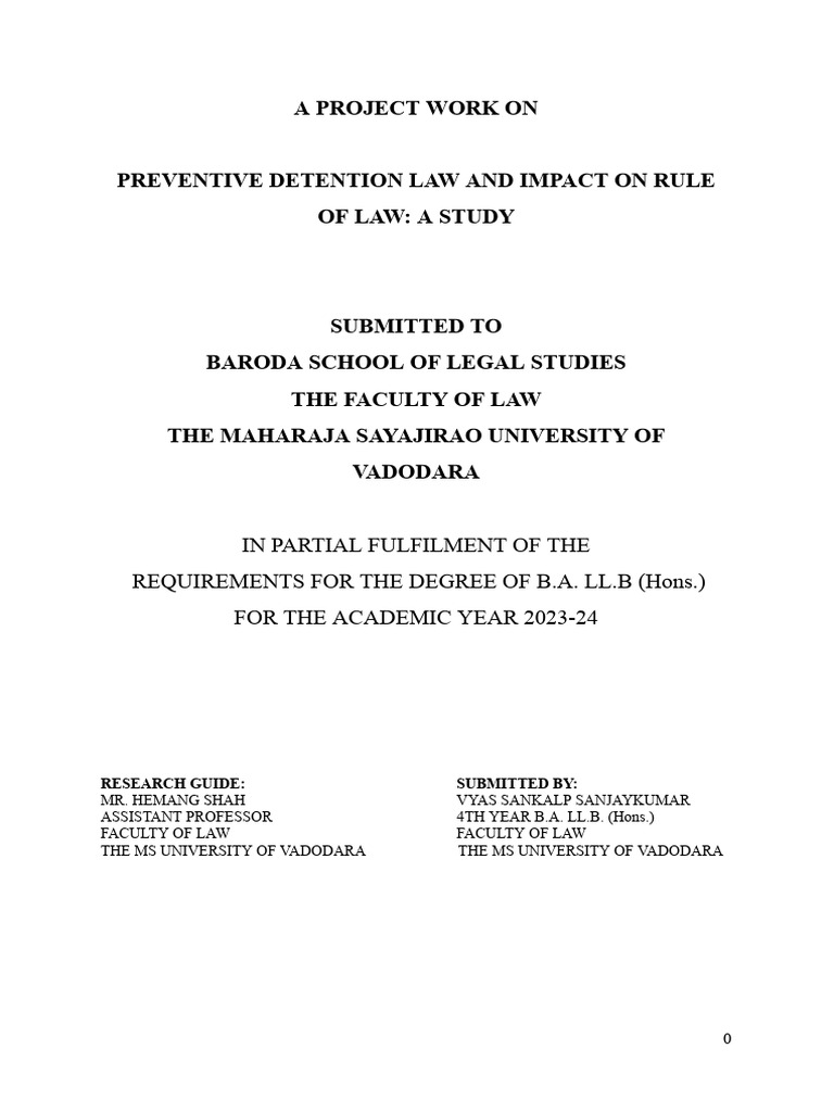 UAPA Act: Preventive Detention Analysis | PDF | Bail | Government