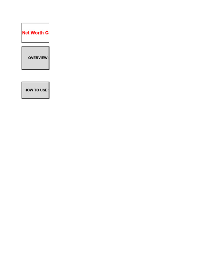 Net Worth Calculator PDF