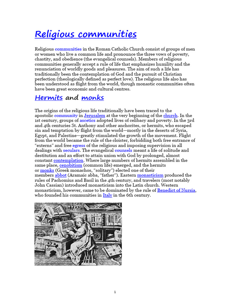Societies in the Catholic Church | PDF | Christian Monasticism | Laity