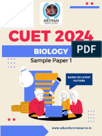 Common University Entrance Test Biology 2024 Sample Paper With Solution On Latest Pattern