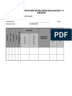 Matriz de Identificacion de Peligros, Evaluacion y Control de Riesgos