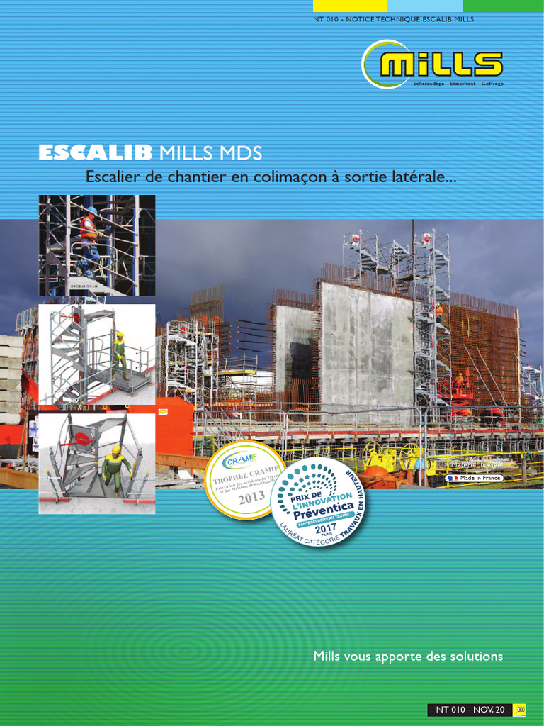 Escalib Mills : Escalier de Chantier Sécurisé | PDF