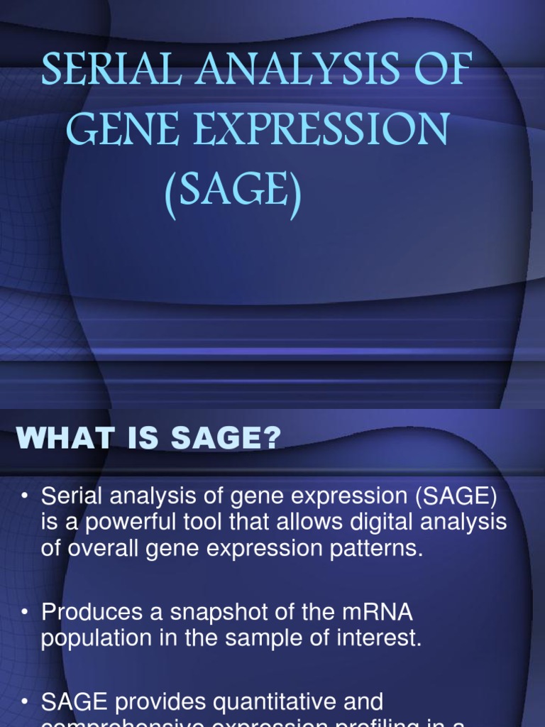 Overview of Serial Analysis of Gene Expression | PDF | Primer ...