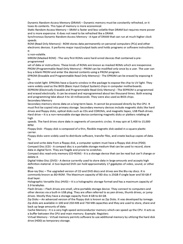 1 pdf random access memory read only memory