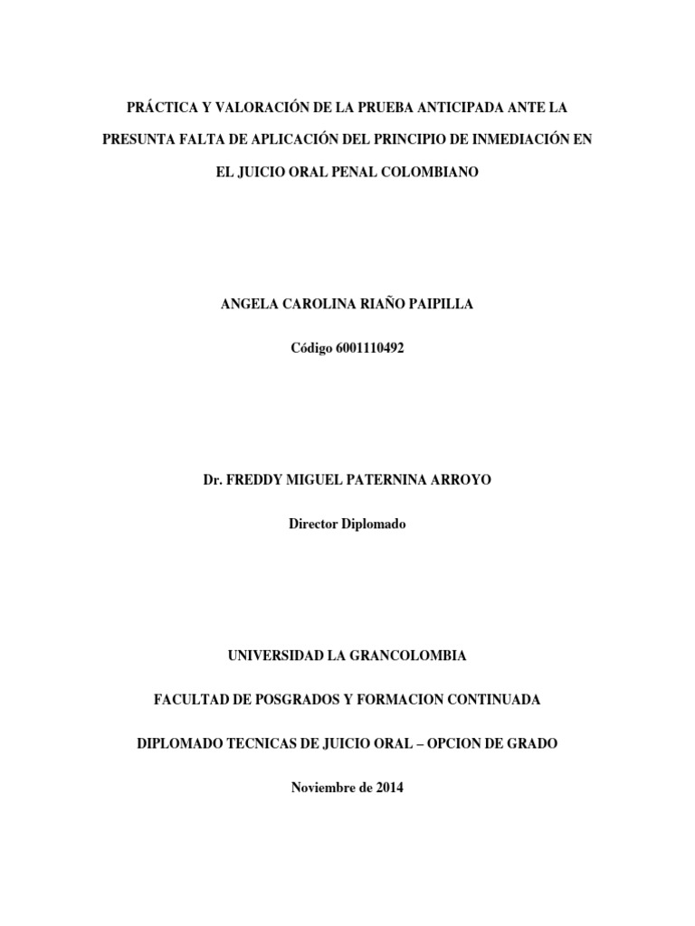 Sentencia Dela Corte PRUEBA ANTICIPADA. | PDF | Derecho penal | Ley
