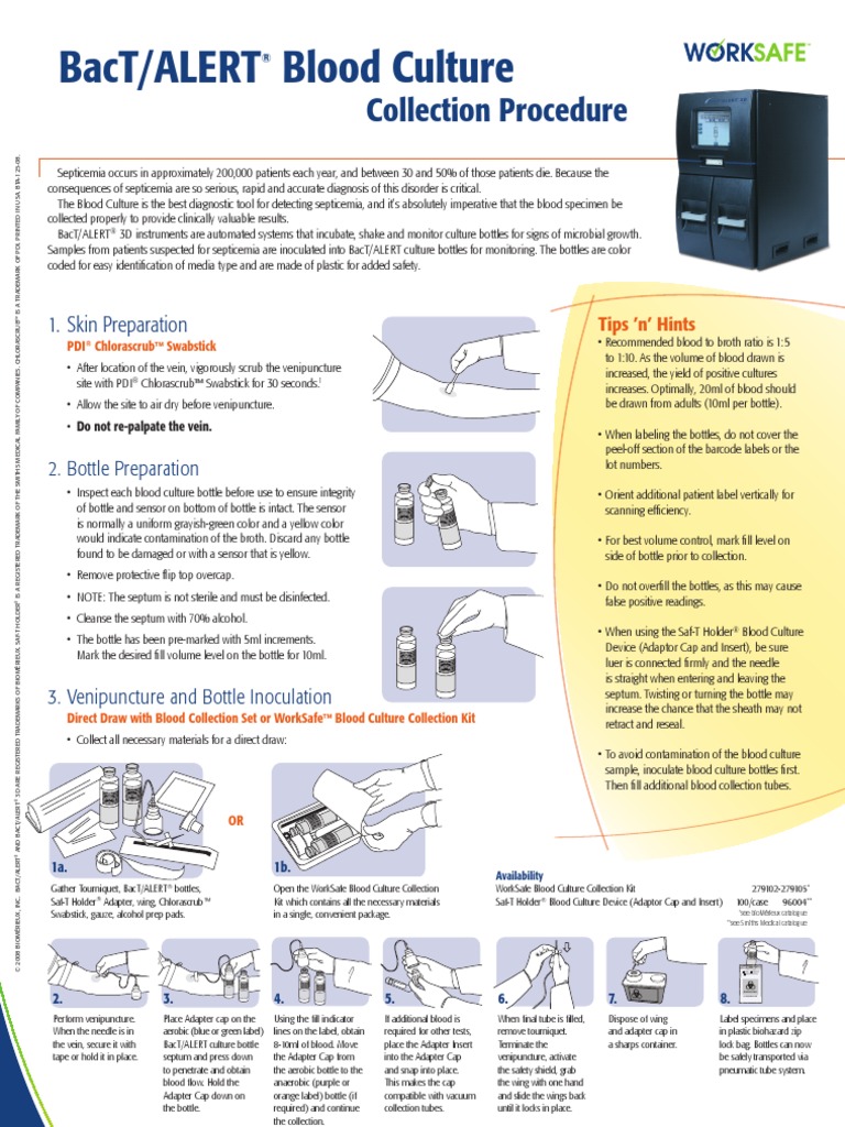 Worksafe Blood Culture Collection Procedure 1broch Health Sciences