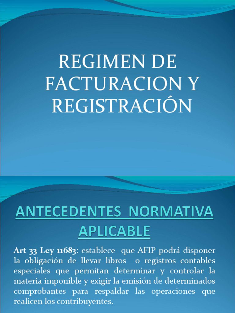 Régimen de Facturación y Comprobantes AFIP | PDF | Tarjeta de crédito ...