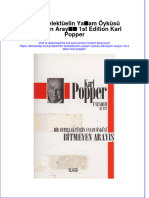 Download pdf of Bir Entelektuelin Yasam Oykusu Bitmeyen Arayis 1St Edition Karl Popper full chapter ebook 