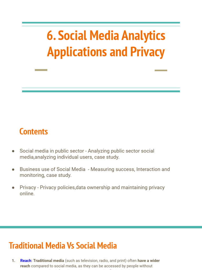 Social Media Analytics Applications and Privacy | PDF | Popular Culture ...