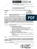 Oficio Mult 083 - Programa de Formacion y Capacitacion Docente