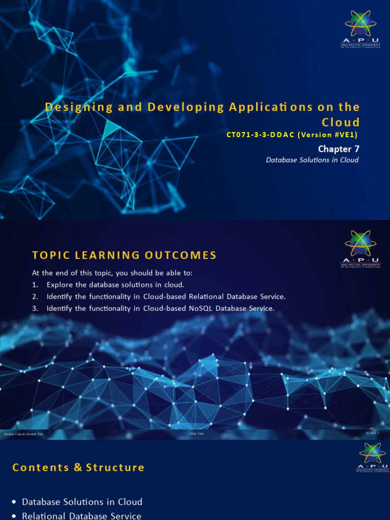 7 - CT071-3-3-DDAC - Database Solutions in Cloud | PDF | Cloud ...