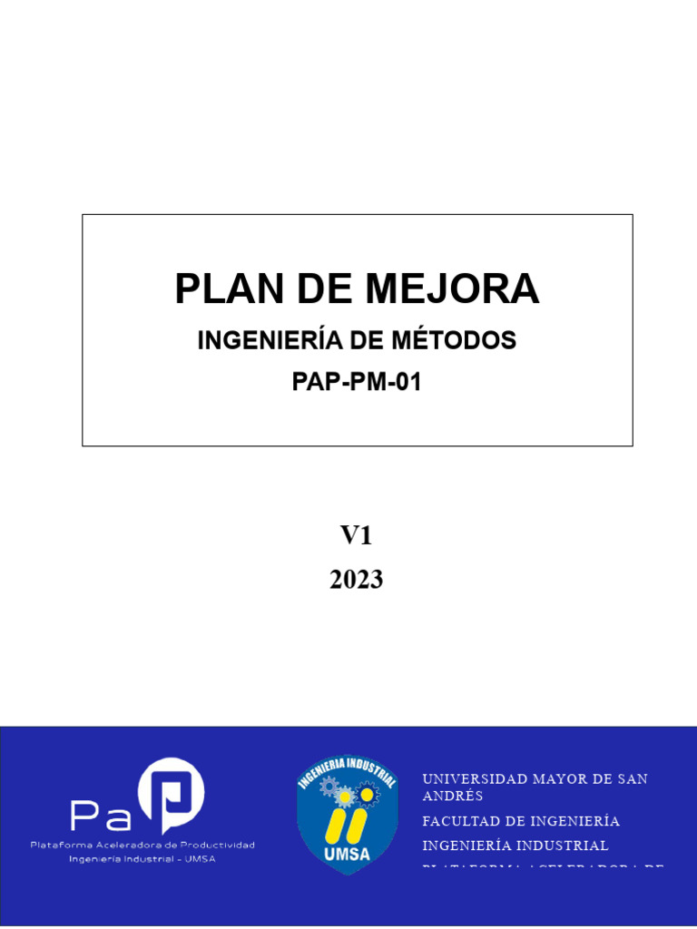 Plan de Mejora en Ingeniería de Métodos | PDF | Business | Análisis FODA