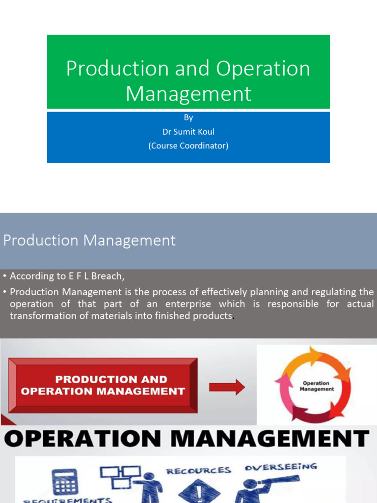Production and Operations Management Guide | PDF | Inventory | Business