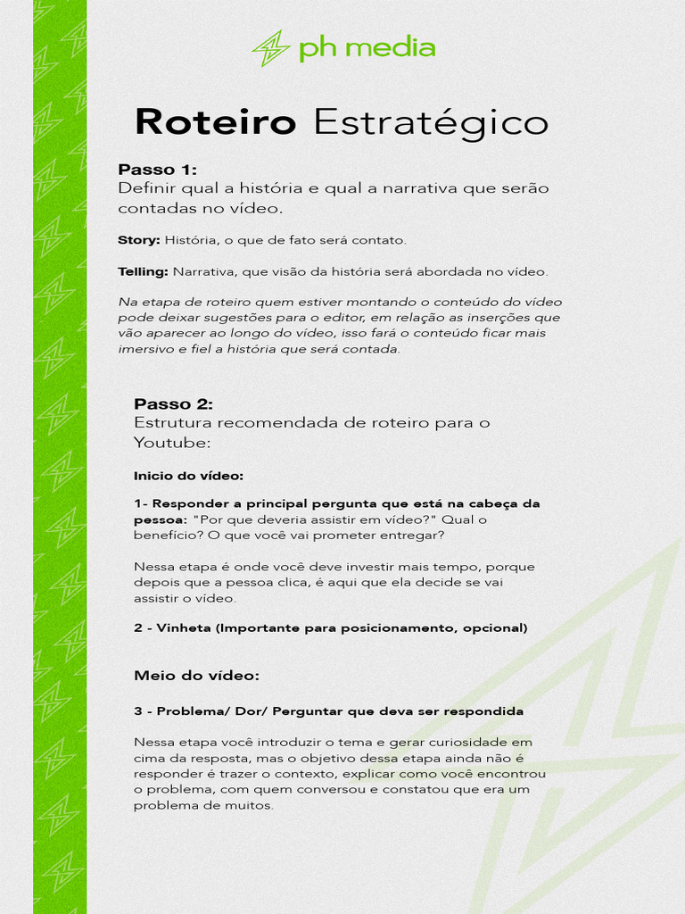Roteiro Estratégico para Vídeos no YouTube | PDF