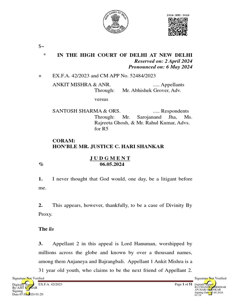 Delhi High Court Property Dispute Judgment | PDF | Lawsuit | Adjudication