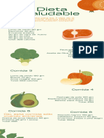 Infografía Dieta Saludable Ilustrado en Beige y Verde