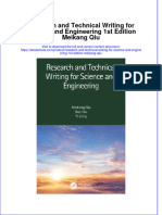 Full Ebook of Research and Technical Writing For Science and Engineering 1St Edition Meikang Qiu Online PDF All Chapter
