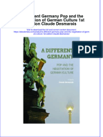 Full Ebook of A Different Germany Pop and The Negotiation of German Culture 1St Edition Claude Desmarais Online PDF All Chapter