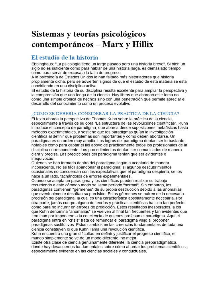 Sistemas Y Teorías Psicológicos Contemporáneos Pdf Sicología