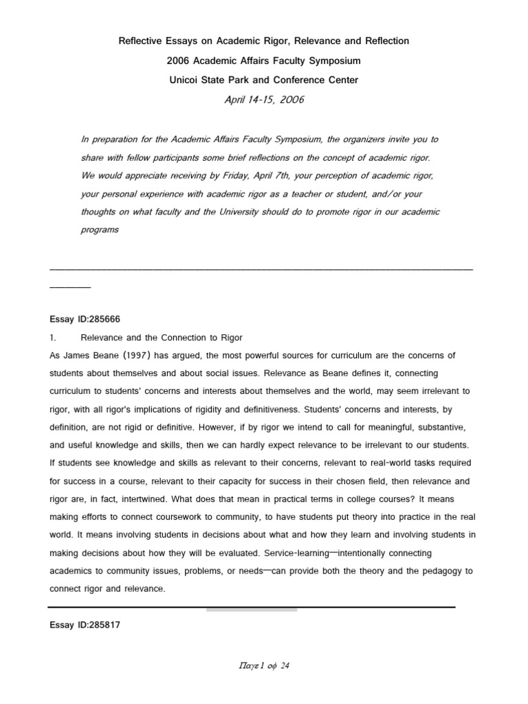 Reflective Essay Example 04 | PDF | Teachers | Curriculum