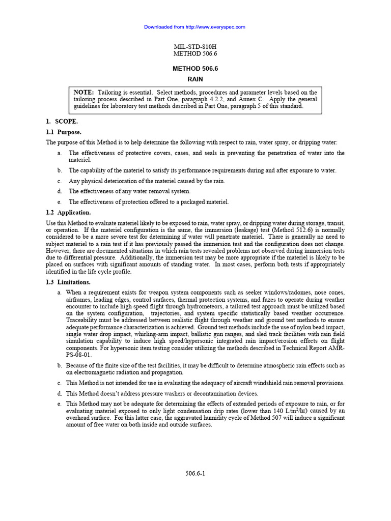 Blowing Rain Test Method Overview | PDF | Drop (Liquid) | Rain